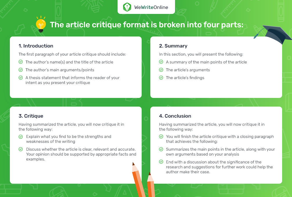 four parts of article critique